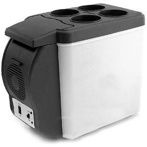12V 6L Mini Auto Koelkast Dual Gebruik Drank Koeler Warmer Abs Draagbare Outdoor Reizen Vriezer Universele Koelkast