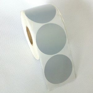 Ronde Label Sticker 90x90mm Diameter 9 cm Zilver PET Label Blank Label Waterdicht krasbestendig Afdichting Sticker
