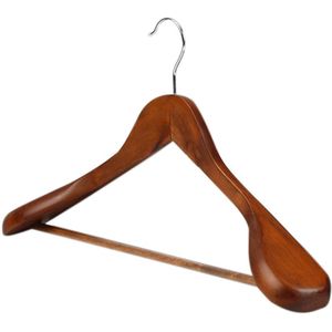 1Pc Houten Kleerhangers Hoogwaardige Brede Schouder Houten Kleerhangers Massief Houten Pak Hanger Perchas Вешалка Для одежды