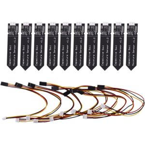 10Pcs Capacitieve Bodemvochtsensor Module Corrosiebestendig Breed Voltage Draad Analoge Capacitieve Bodemvochtsensor V1.2