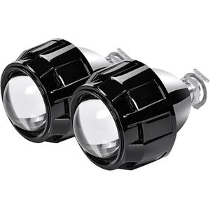 2 Stuks 2.5 Inch Universele Hid Projector Lens Zwart Lijkwade Voor H1 Led Lamp Auto Koplamp