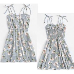 vrouwen Boho Bloemen Jurk Dames Chiffon Zomer Feestavond Strand Korte Mini Jurk Zonnejurk Nieuw in