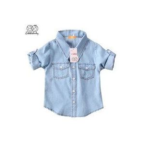 Baby Meisjes Jongens Kids Gentleman Shirt Pasgeboren Mode Denim Casual Lange Mouwen Shirts Uitloper Kleding