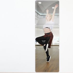 Spiegel Zelfklevende Stickers 3 Pcs Vierkante Spiegel Sticker Kristal Behang Diy 3D Muurtattoo Woonkamer Badkamer decoratie