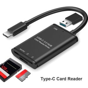 Mini Universele Multifunctionele Geheugenkaartlezer 5V/2A Usb 3.1 Type C Naar Usb 3.0 Otg Adapter Veilige digitale Tf Geheugenkaartlezer