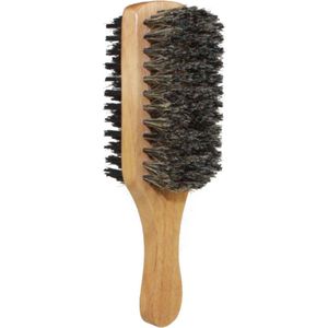 1 Pc Mannen Dubbelzijdig Baard Borstel Haren Baard Borstel Houten Handvat Snor Verzachtende Styling Grooming Kam Haar gereedschap