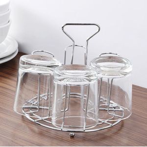 Stijlvolle Mok Boom Iron Houder Koffie Kopjes Afvoer Organizer 6 Rekken Stand Fles Schotel Drogen Keuken Woonkamer Accessoire