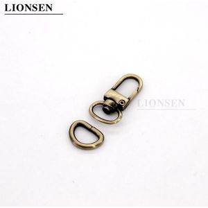 Lionsen 8 Sets Zak Onderdelen Accessoires Bagage Tas Gesp Snap Haak/Hond, tas Hanger Karabijn D Ring 10 Mm Diameter