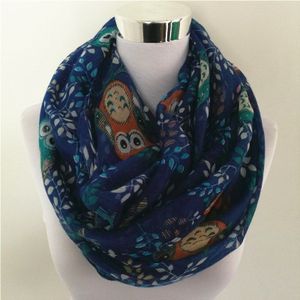 vrouwen animal vogels uil sjaals mode viscose hoofdband moslim populaire wrap winter boom print infinity sjaal sjaals