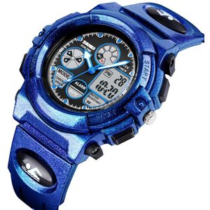 Skmei Dual Display Kinderen Horloge Led Digitale Horloge Pu Sport Shockproof 50M Waterdicht Alarm Sport Jongens Meisjes Kids klokken