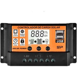 Premium Mppt 10A/20A/30A/40A/50A/60A/70A/80A/90A/100A Auto Lcd-scherm Solar Laadregelaar Dual Usb Zonnepaneel Regulator