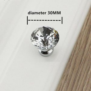25-40 Mm Diamant Vorm Crystal Glass Knoppen Kast Lade Pull Keukenkast Deur Kledingkast Handles Hardware