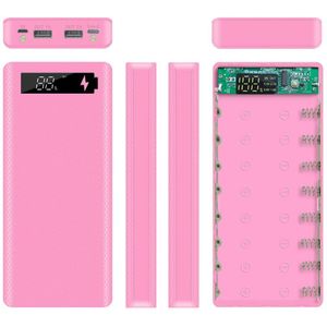 8X18650 Diy Mobiele Power Bank Type C Usb Batterij Opbergdoos 5V Dual Mobiele Telefoon Oplader Case voor Iphone X Samsung S10 Plus