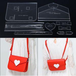 1 Set 21*16*6 cm Vrouw Crossbody rugzak DIY handgemaakte lederen satchel acryl gemaakt sjabloon patroon