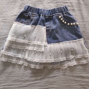 Kralen Baby Meisje Shorts Zomer Princesss Lace Denim Broek Peuter Baby Patchwork Jeans Shorts Kinderen Kleding 3-12Years