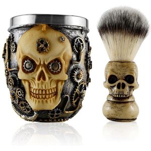 Cestomen Scheren Kit Zeep Kom Baard Borstel Kapper Producten Levert Schedel Scheerkwast Mannen Facial Cleaning Scheren Gereedschap Set