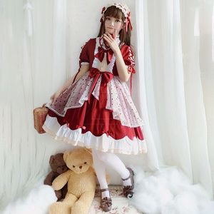 Japanse Anime Lolita Formele Jurk Meisjes Prinses Elf Cosplay Kostuums Vrouwen Gothic Carnaval Thee Party Retro Kant Rok Hoofdband
