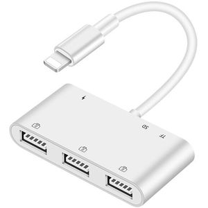 6in1 Lightning Naar 3-USB Otg Camera Charger Flash Sd/Tf Reader Adapter Hub Voor Iphone 6 7 8 Se 11 X Xs Xr Pro Max Ipad