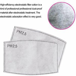 Sjaal Activated Carbon Filter Vervangbare Haze Filter Papier Voor Filter Niet-geweven Actieve Kool Filtermasker Bandana
