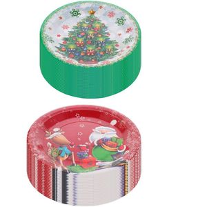 1 Set Handig Veilig Duurzaam Praktische Prachtige Papier Platen Kerst