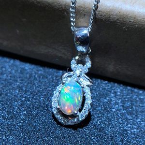 Vuurwerk shining Opaal Hanger voor Ketting van vrouwen sieraden 925 Zilver, Gecertificeerd natuurlijke gem verjaardag christs stijl