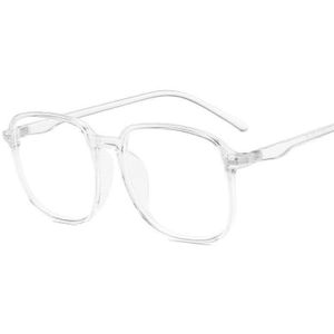 2022 Plastic Vrouwen Brillen Oversized Vierkante Optische Mannen Transparant Clear Lens Computer Brilmontuur