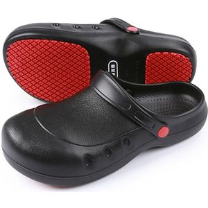 Zwart Anti-Collision Stalen Kop Chef Schoenen Kok Slippers Non-Slip Waterdichte Olie-Proof Hotel Restaurant Keuken werkschoenen