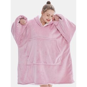 1Pcs Vrouwen Winter Fleece Pijamas Oversized Hoodies Sweatshirt Deken Met Mouwen Trui Plaid Capuche Hoody Sweatshirts Tru
