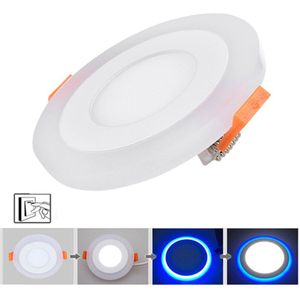 Dual Kleur Acryl Ronde Plafond Led Inbouw Paneel Licht Voor Indoor Kantoor Eetkamer Bar Downlight Porch Spot Lamp