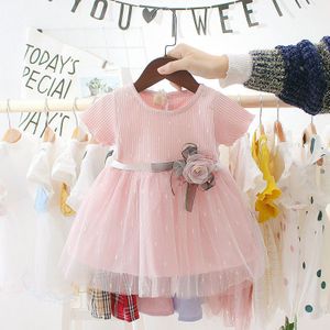 Zomer Peuter Baby Meisjes Katoenen Mesh Tutu Jurken Kids Leuke Verjaardag Kleren 0-3Y Baby Meisje Prinses Jurk