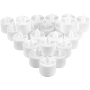 24Pcs Led Kaars Witte Kaars Licht Creatieve Lamp Batterij Aangedreven Home Birthday Party Bruiloft Decoratie Verlichting