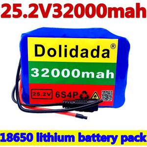 6s4p 24V 32Ah 18650 Batterij Lithium Batterij 25.2V 32000Mah Elektrische Fiets Bromfiets/Elektrische/Li Ion batterij Pack Met Pack Bms