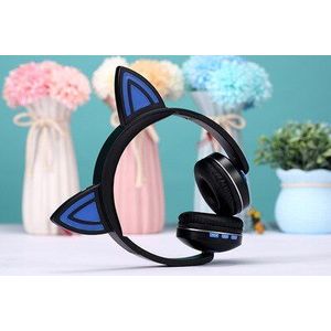 Kat Oor Headset Bluetooth Headset Sport Glow Mode Draadloze Stereo Headset Opvouwbaar