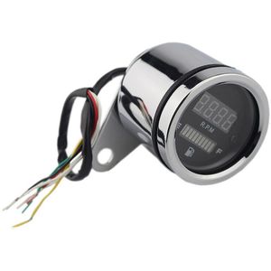Motorfiets Gemodificeerde Toerenteller Digitale Universele Elektronische Horloge Toerenteller Met Olie Meter
