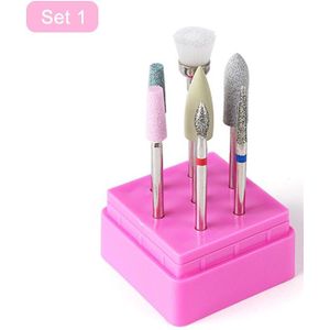7 Stks/set Acryl Cuticle Nagels Bestand Burr Bit Keramische Nail Boren Set Manicure Gereedschap KG66