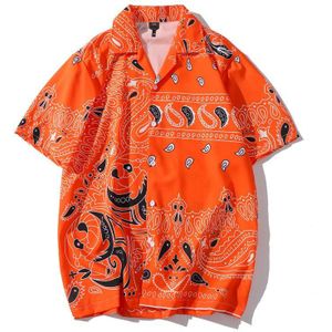Dark Icoon Oranje Bandana Hawaiian Shirt Mannen Vrouwen Zomer Vintage Mannen Shirt Street Shirts Voor Mannen