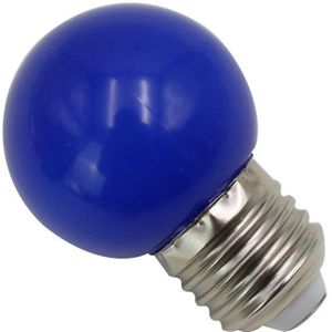 E27 Led-lampen-E27 1W Pe Frosted Led Globe Kleurrijke Wit/Rood/Groen/Blauw/ylellow Lamp 220V-1Pcs (Blauw)