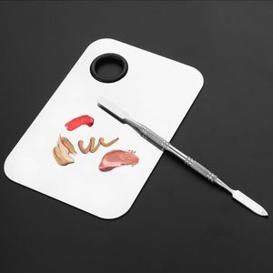 Schilderij Make-Up Palet Clear Acryl Stamping Plates Poolse Mengen Spatel Foundation Oogschaduw Roestvrij Stalen Staaf Manicure