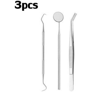 6Pc/3Pc Dental Spiegel Rvs Dental Tandarts Voorbereid Tool Set Probe Tand Care Kit Instrument Tweezer schoffel Sikkel Scaler