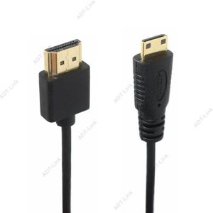 Micro HDMI male naar HDMI OD 3.0mm Super Zachte Dunne Kabels & Mini HDMI mannelijk Kabel 2k * 4k hd @ 60hz lichtgewicht Draagbare