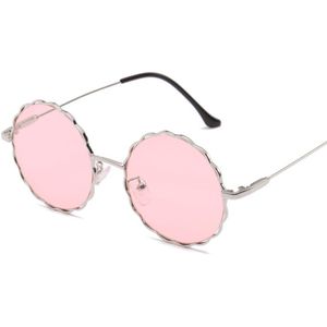 1Pcs Populaire Ronde Pruimenbloesem Zonnebril Vintage Stijlvolle Vrouwen Eyewear Unisex Metalen Frame Zonnebril Uv 400