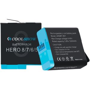 Camera Batterij 1220Mah Voor Go Pro Hero 8 Hero 7 Hero 6 Hero 5 Gopro Hero 8 Zwart Batterijen accessoires Ahdbt 801