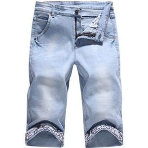Hcxy Mannen Jean Shorts Voor Mannen Denim Shorts Mannelijke Skinny Jeans Mens Casual Shorts Stretch Stof Slim fit Tight Maat 38