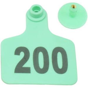 100 Sets Vee Koe Vee Tpu Oor Tag Borden Met Woord Oor Tags Typen Koperen Hoofd Oorbellen Farm Animal Identificatie kaart