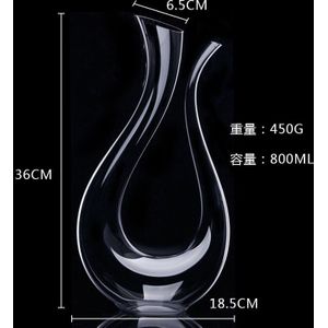 Eleton Snelle Wijn Decanter Loodvrij Kristal Wok U-Type Waterdruppels Transparant Glas Ontwaken Decanter Set Bar set