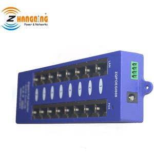 Zhangqing - ZQPOEGI008 - Poe Injector - Blauw - 8 Port Gigabit