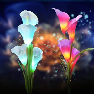 Solar Gemeenschappelijke Calla Lamp Zeven Kleuren Led Simulatie Feestelijke Lantaarn Outdoor Decoratieve Gazon Lamp Tuin Solar Light Achtertuin