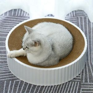 Goede Kom Vormige Cat Bed High-Density Krasbestendig Golfkarton Krabpalen Board Kat Speelgoed Pet Spelen slapen