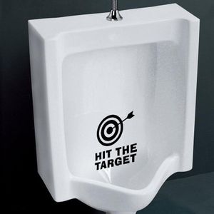 Creatieve Grappige RAAKTE HET DOEL Badkamer Wc Muur Sticker Home Decoratie Verwijderbare Wc Muursticker Behang