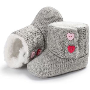 Baby Meisjes Schoenen Winter Snowboots Warm Leer Bont Baby Botas Waterdichte Baby Boot Jongens Bootie Schoenen antislip liefde Knop